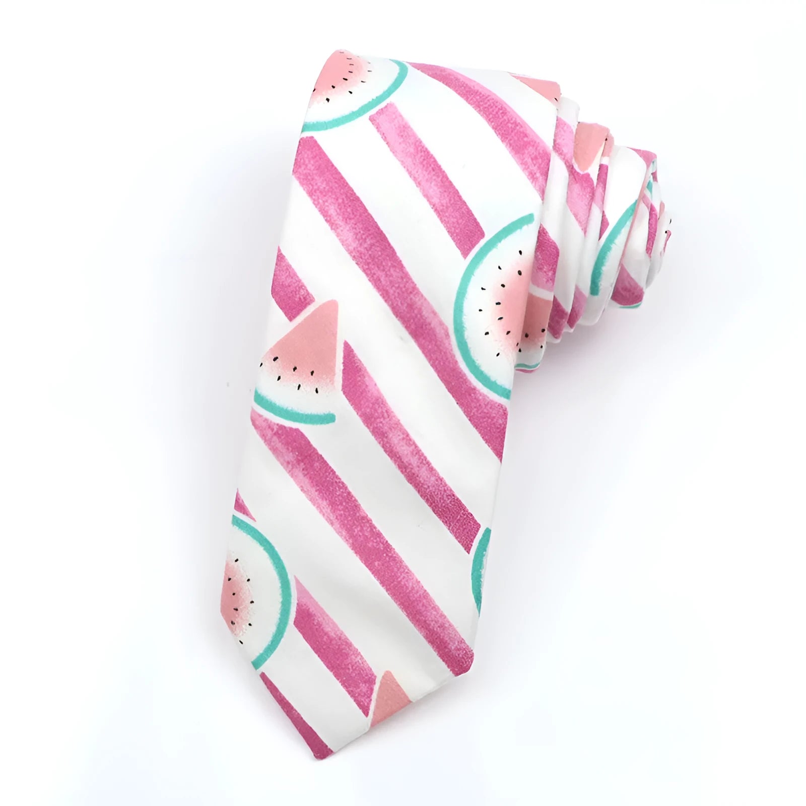 Men's narrow cotton bow tie with printed cartoon patterns in Korean casual style