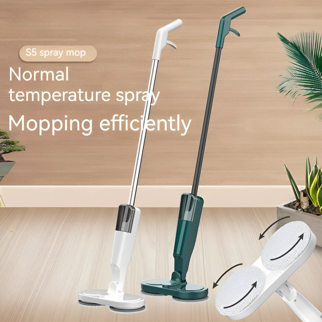 Wireless robotic floor cleaner with sweeping and mopping functions in S5 Green colour with USB charging cable