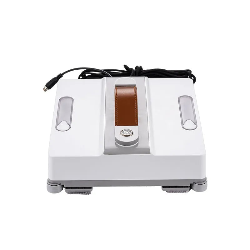 White intelligent window-cleaning robot for high-rise buildings with a 220mm cleaning disc.
