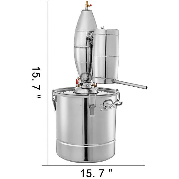 50L 304 stainless steel brewing still with thermometer and barometer for wine making