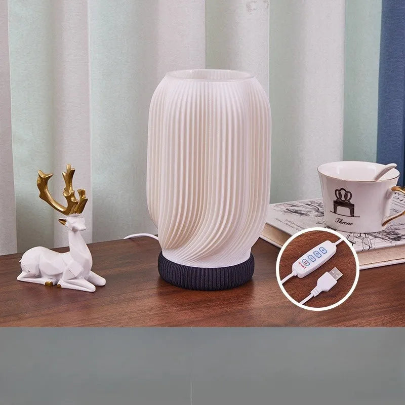 Modern Nordic small spiral A USB bedside table lamp decoration
