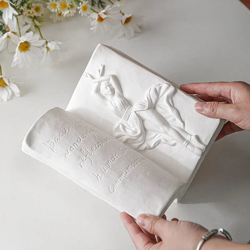 Ceramic book stand decorative ornament in modern simplicity style
