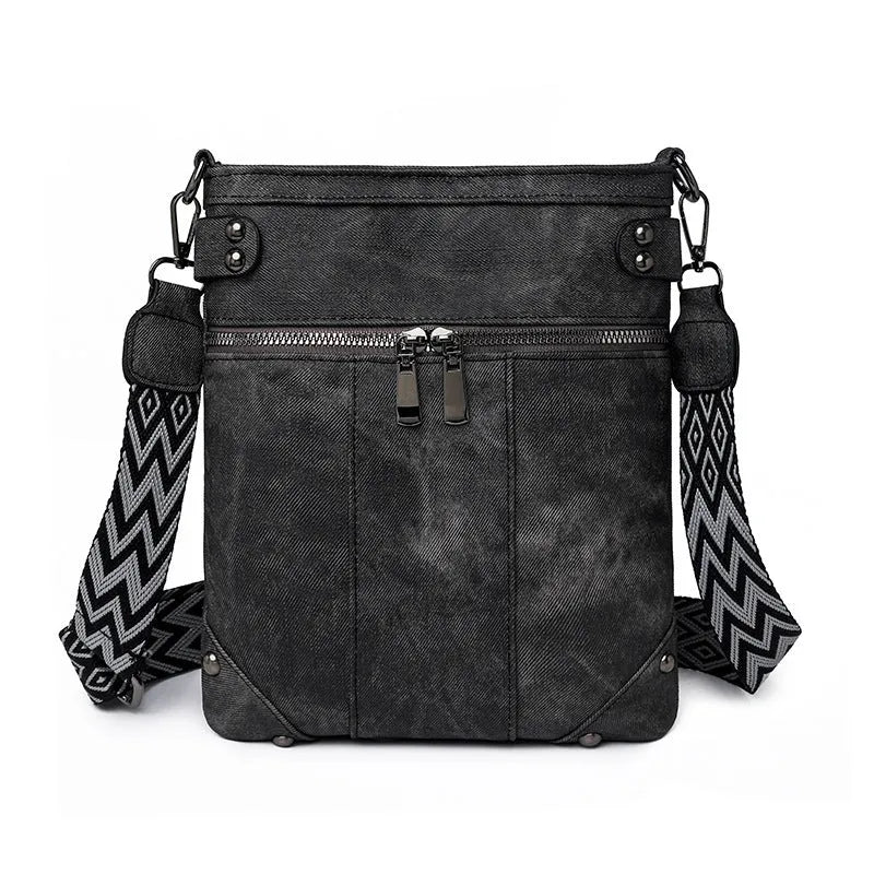 Fashion new rivet crossbody women's bag in beige PU horizontal square urban simplicity