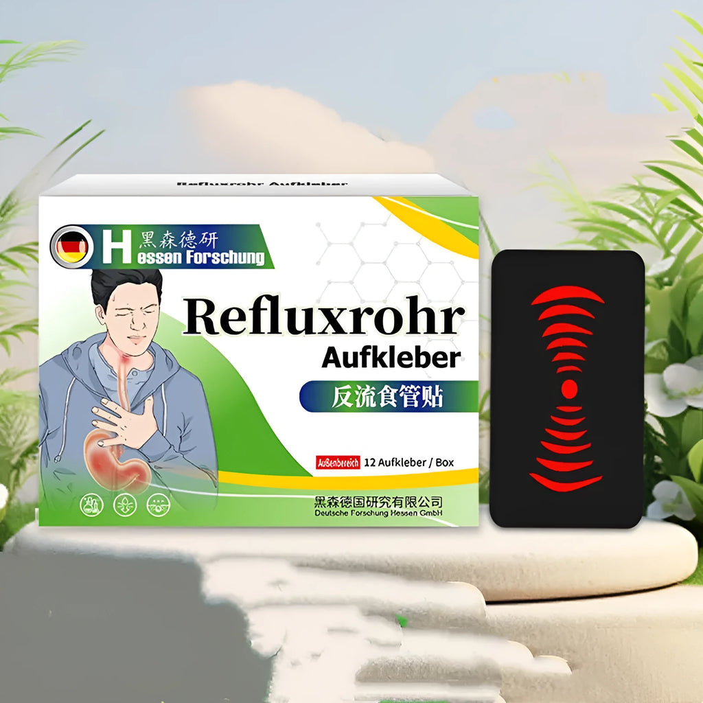 Box of 12 acid reflux patches for heartburn, bloating and indigestion support