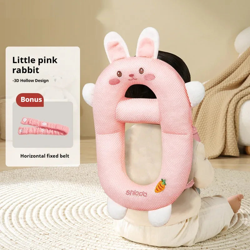 Baby anti-collision pillow and kneepad set in cartoon dinosaur, bee, rabbit, and chicken designs