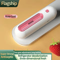 USB powered ozone refrigerator deodorizer in gold colour with quiet operation under 36dB for small spaces under 10 square metres