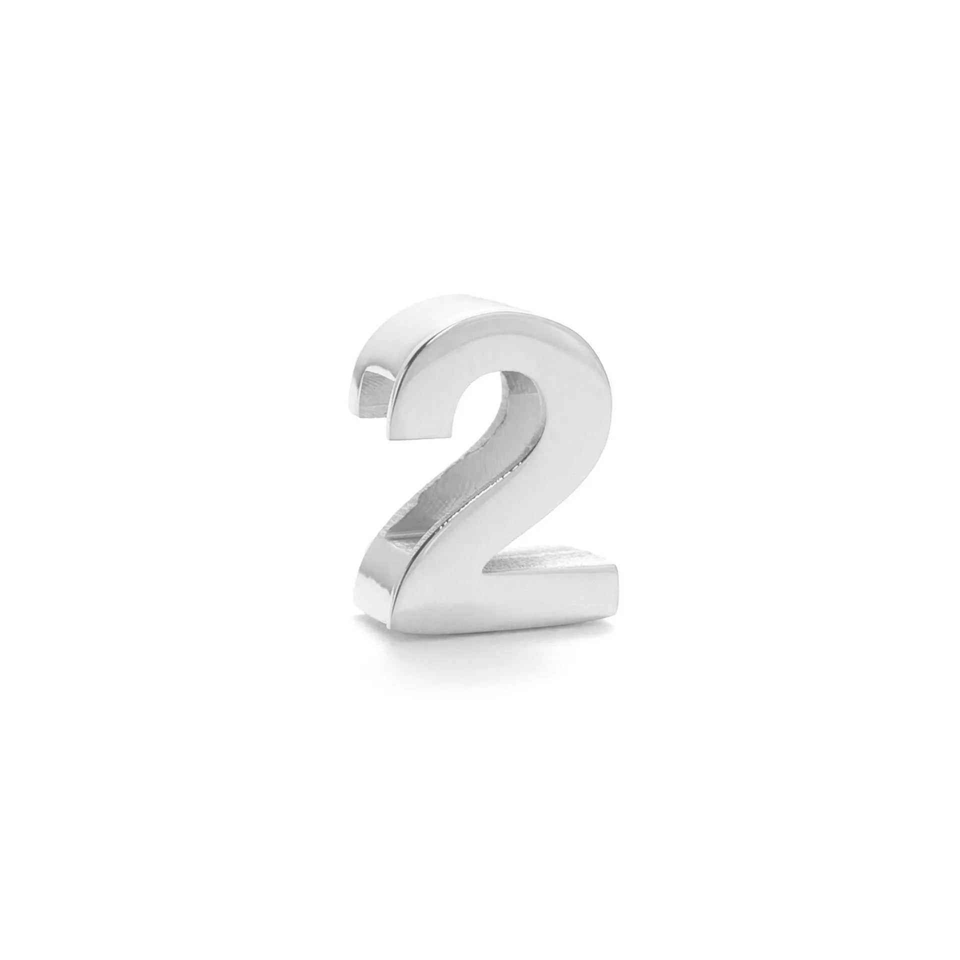 Titanium steel number letter necklace with 40.5cm chain and electroplated gold or silver finish