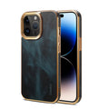Handmade vintage leather iPhone case in black, brown, navy blue, or wine red