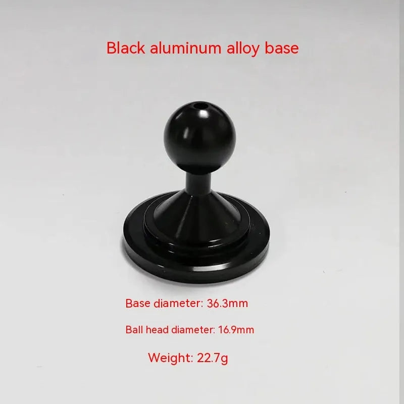 Aluminium alloy dashboard mounting base plate in silver or black for vehicle device organisation