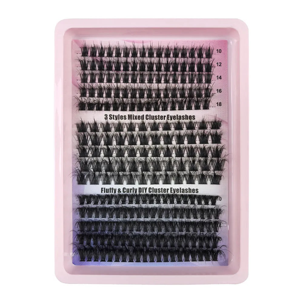 Creative messy style false eyelashes mixed bundle with multiple specification options