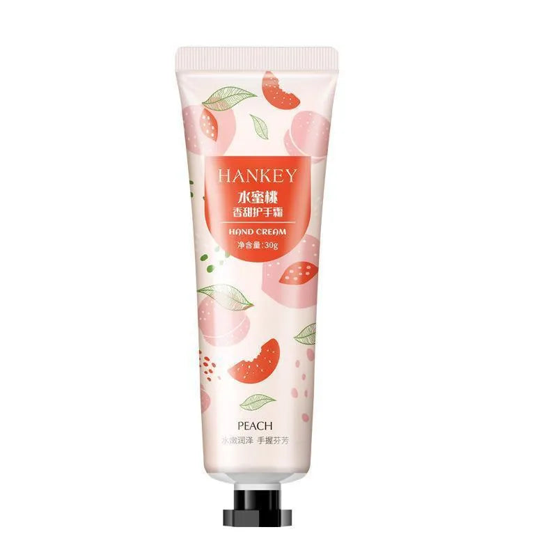 30g hand cream tube with fruit extract formulation for hands and feet moisturising