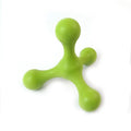 Blue silicone dog chew bone with three legs for small medium breed puppies