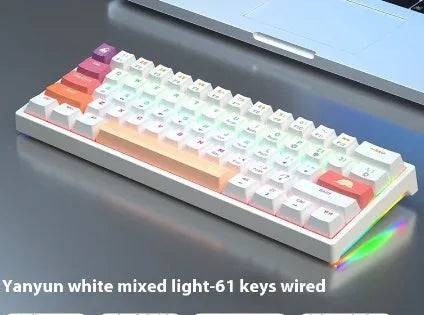 61-key mechanical keyboard with multiple colour options and hot-plug switch functionality