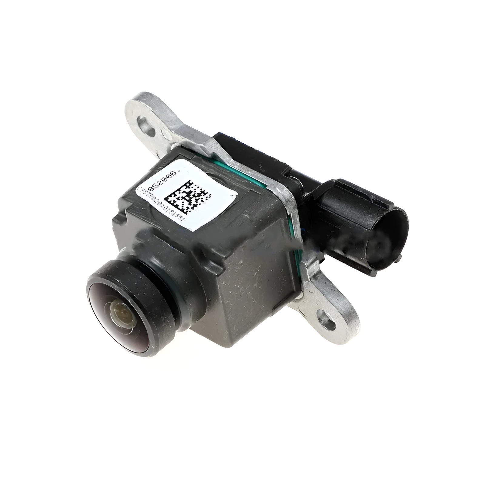 Black plastic rear view reversing camera for Dodge Ram trucks on a white background.