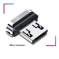3A magnetic charging adapter with 0.2m main length in black and silver, for Android, iPhone and Type-C devices.