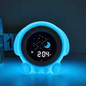 White soft edible silicone alarm clock for children with puppy style and music function