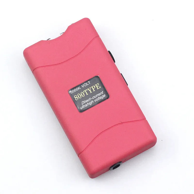 Female self-defense multi-function flashlight in plastic and resin, compact portable design available in multiple colours