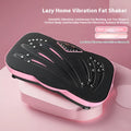Black or pink intelligent remote control power plate for home fitness with Bluetooth and high frequency vibration.