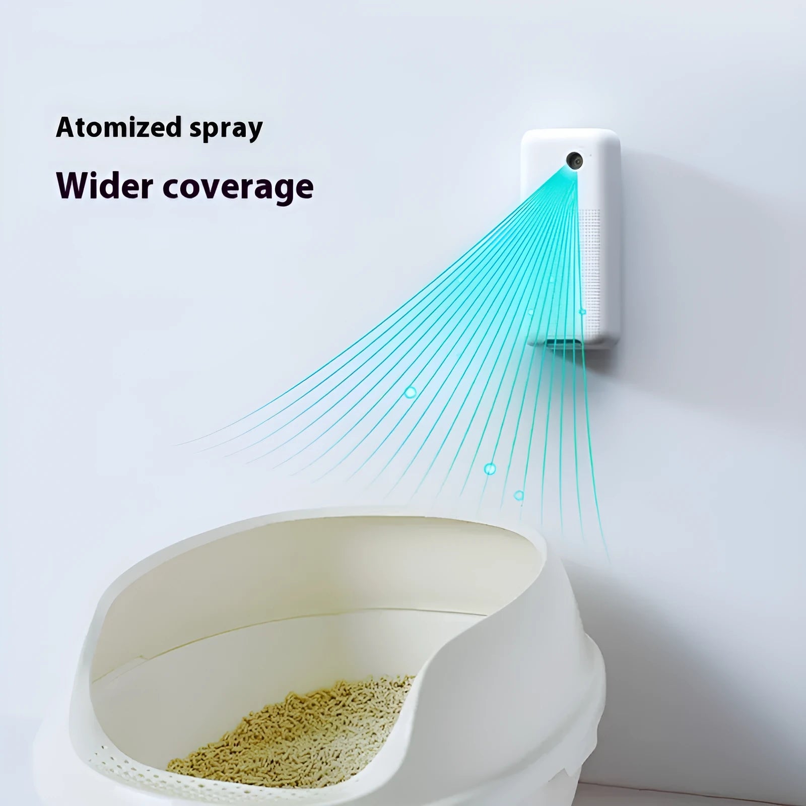 Xiaopei smart spray pet odour removal machine with external mounting bracket and purification liquid bottles