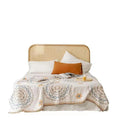 Cotton geometric pattern towel blanket shown in a modern simplicity style.