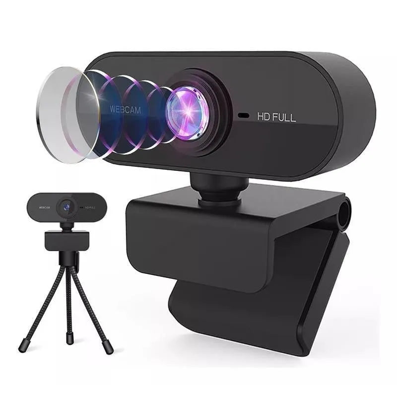 1080P rotatable webcam with built-in microphone, 70x50.7x44mm, black, USB 2.0 connection