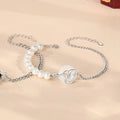 A new Chinese style 925 sterling silver bracelet with an obsidian pearl, snake zodiac charm, and a safe buckle clasp.