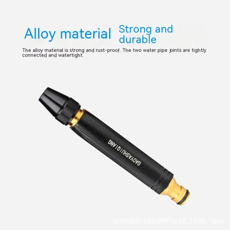 Black diamond alloy car washing gun with straight spray design for vehicle cleaning