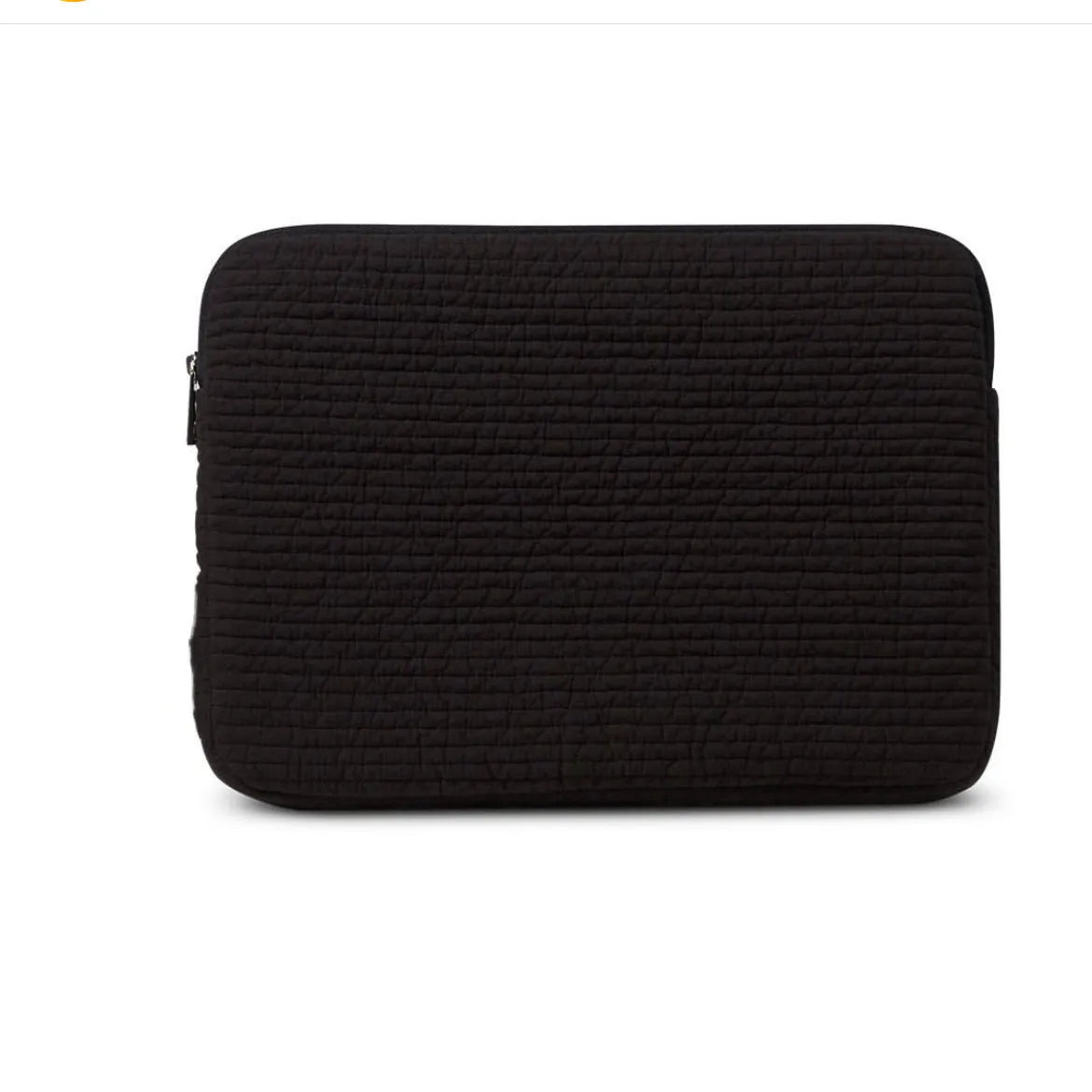 Black and white cotton cloth hand-held laptop clutch bag for anti-seismic tablet protection