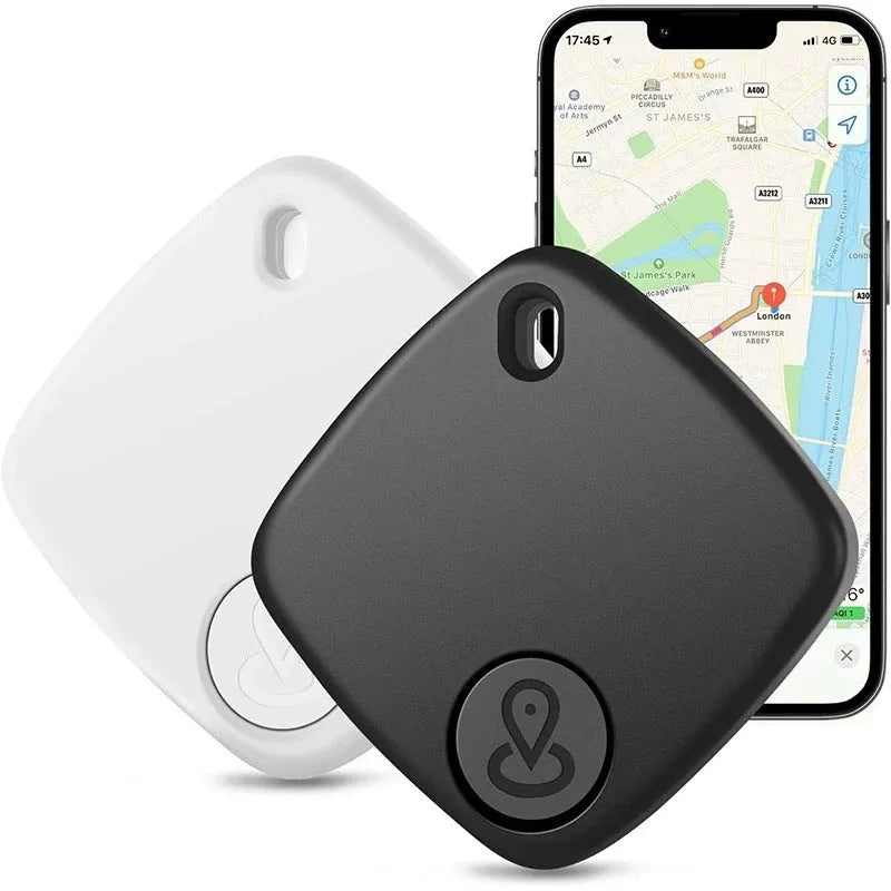 Bluetooth anti-loss keychain finder with lanyard, 38.2mm ABS locator in black, white, gold, silver, or rose gold