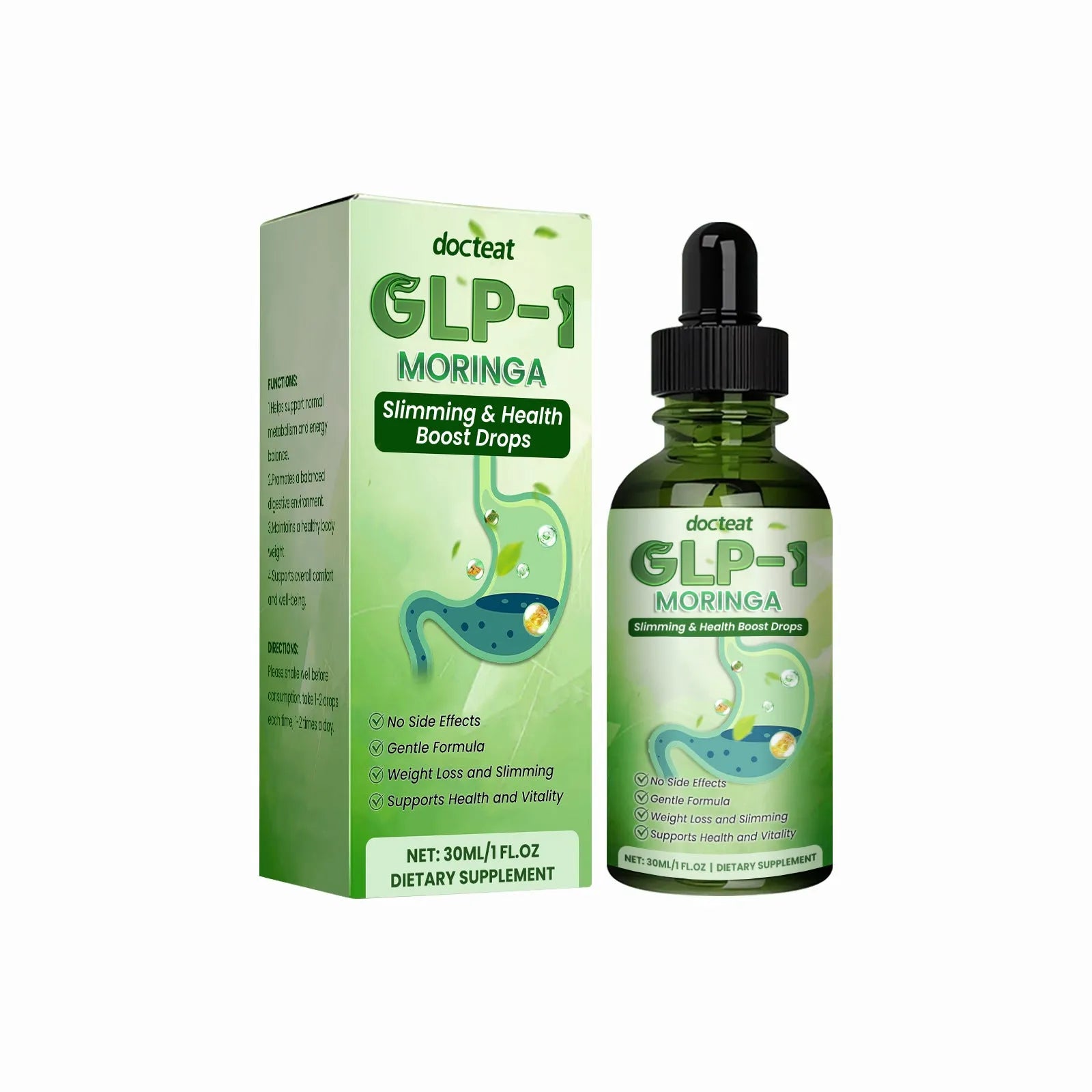 30ml Vitamin B1 discomfort support supplement droplet bottle with Traditional Chinese Medicine extracts