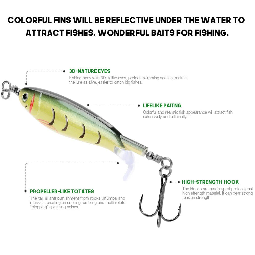 7.5cm bionic fishing lure showing colour variations and style options for predator fishing