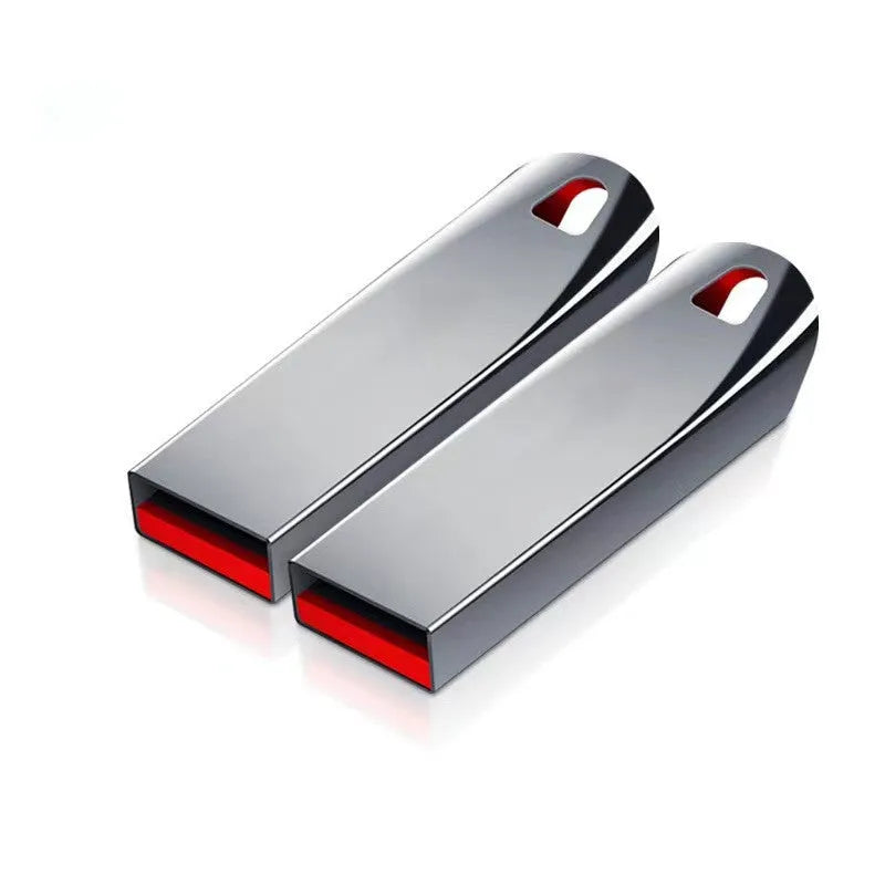 Metal shell USB flash drive with large capacity up to 2TB and USB 2.0 connector.