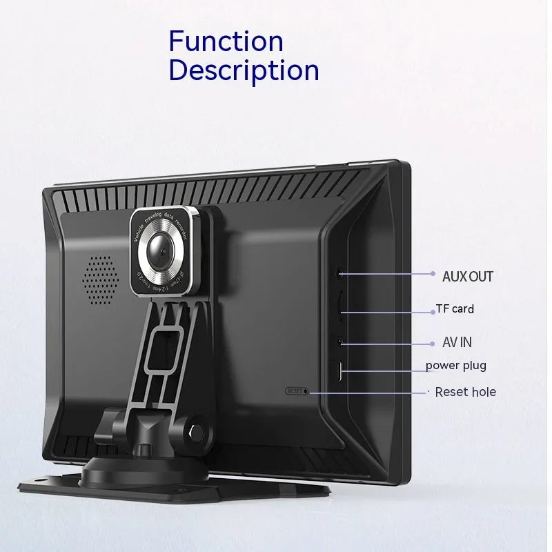 9-inch car touch screen GPS and driving recorder unit for centre console mounting