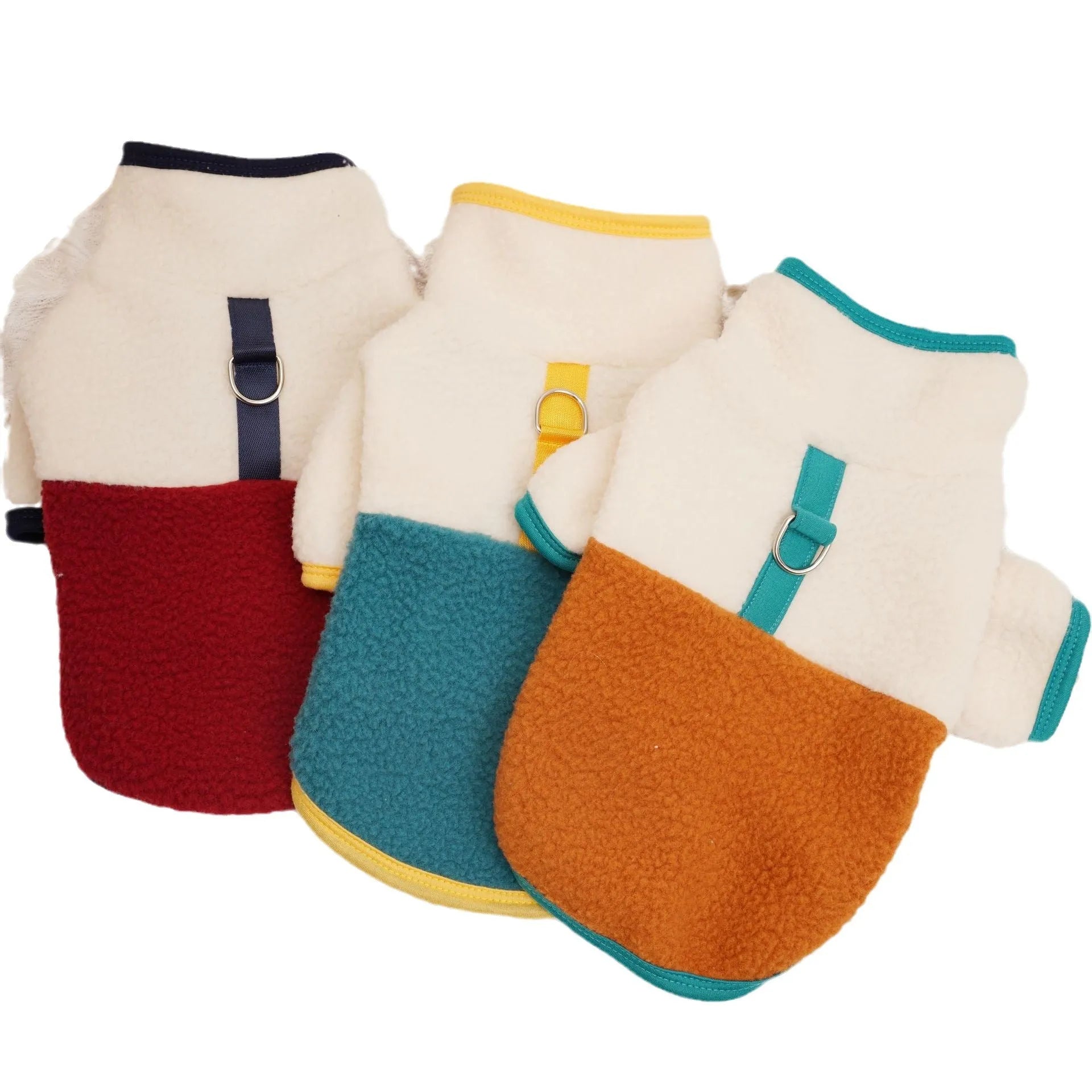 Caramel coloured lambswool fleece dog sweatshirt for autumn and winter wear.
