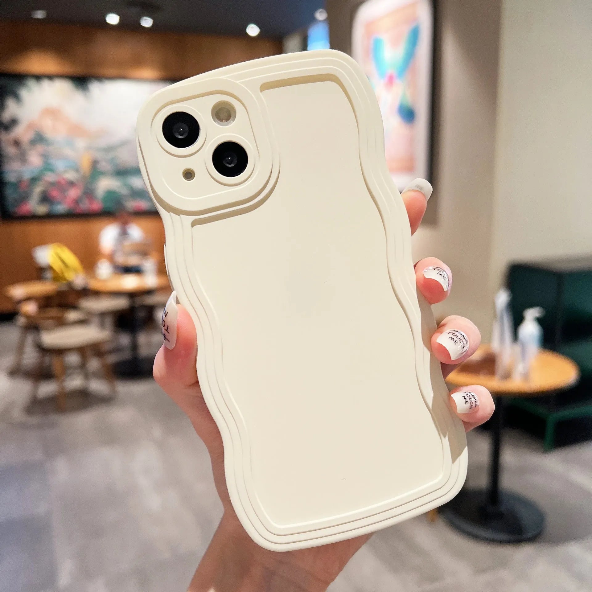 Simple silicone phone case for Apple iPhone with solid colour rear cover
