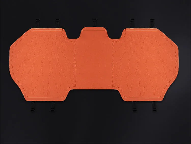 Tailored ultra thin leather car seat cover with gradient hole design on a car seat.