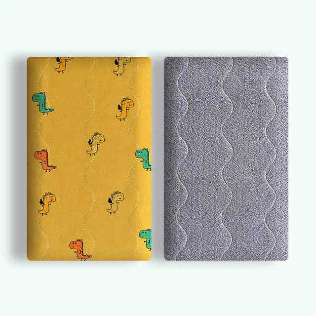 Double-sided cotton velvet pet blanket showing dinosaur and cartoon bear print options in various sizes.