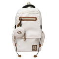 Waterproof nylon travel backpack with contrast stitching in five colour options