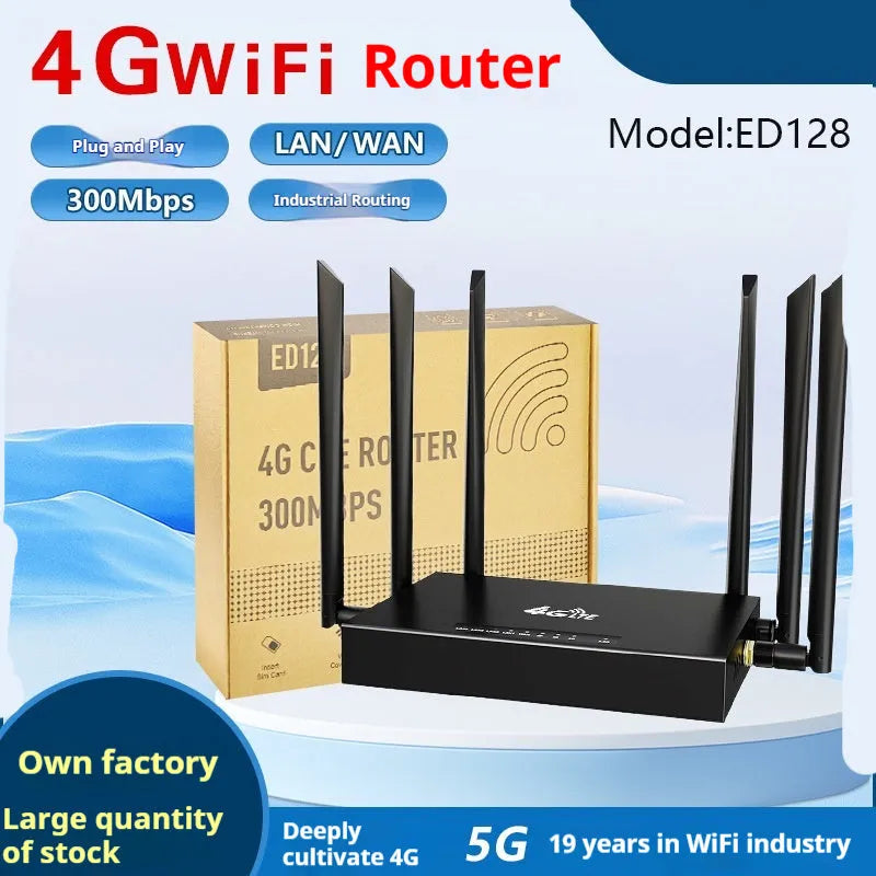 Industrial iron box 4G router with dual antennas and compact 29.5cm design