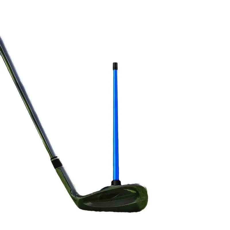 Aluminium alloy magnetic baseball bar golf swing alignment training tool in red and blue.