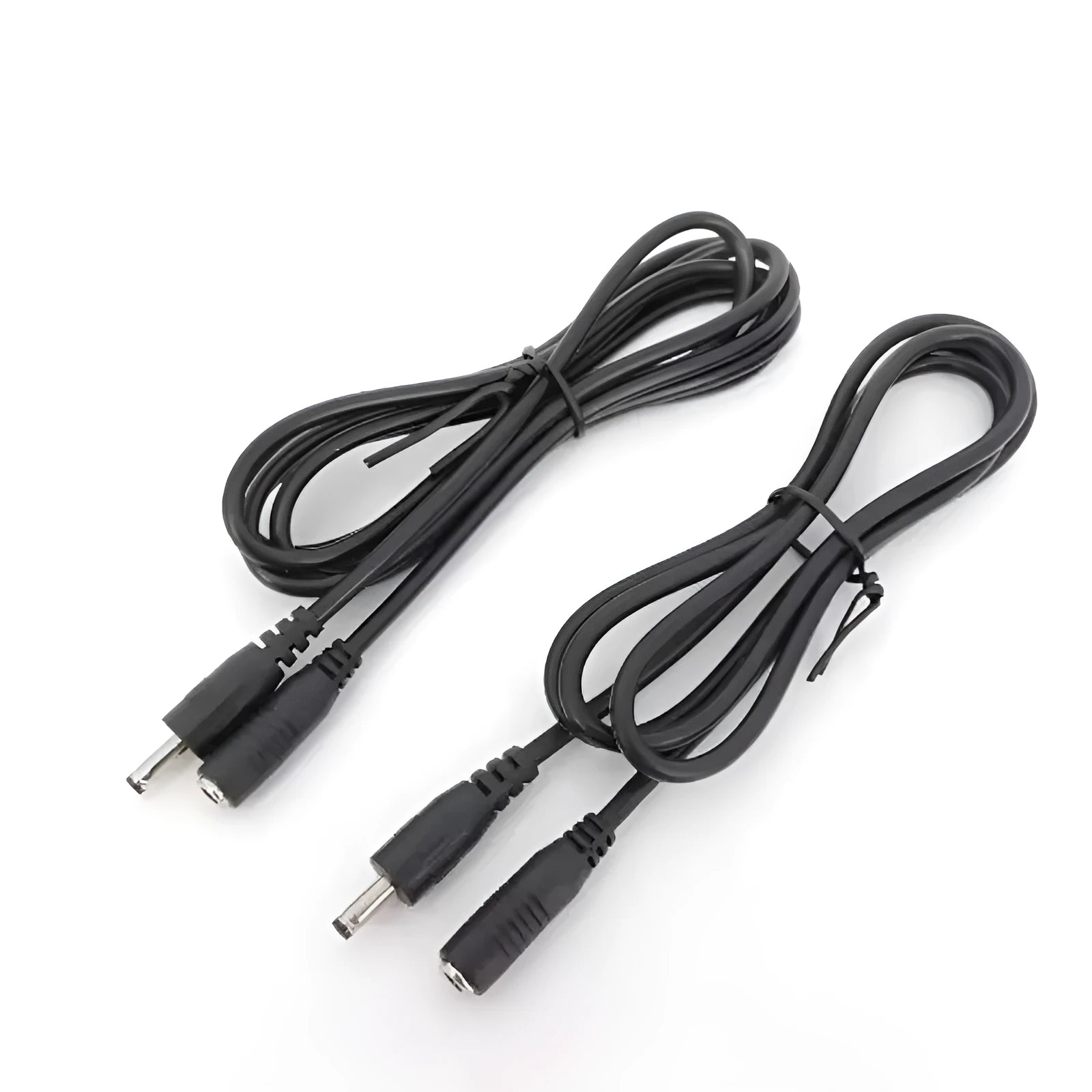 Black copper core male to female DC power cord for audio video equipment