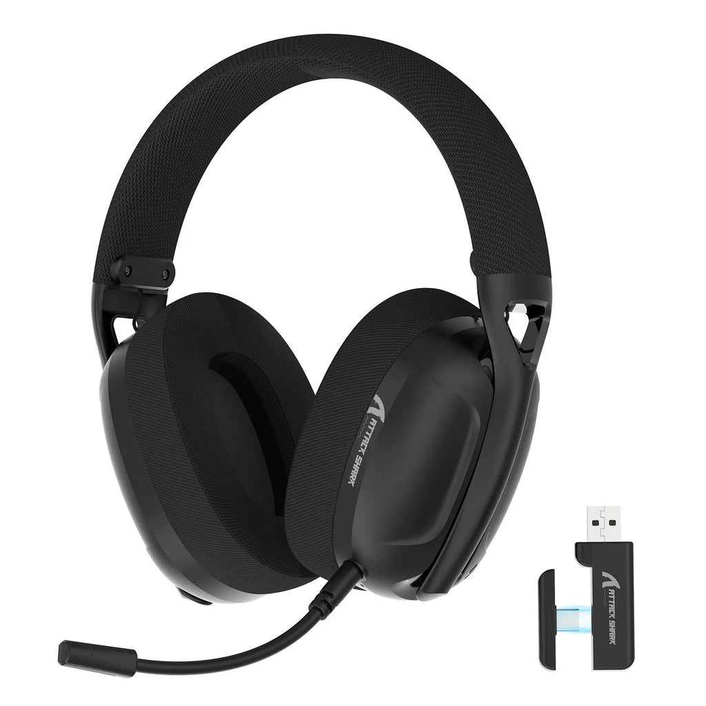 Attack Shark L80PRO wireless triple-mode gaming headset over-ear with microphone white colour