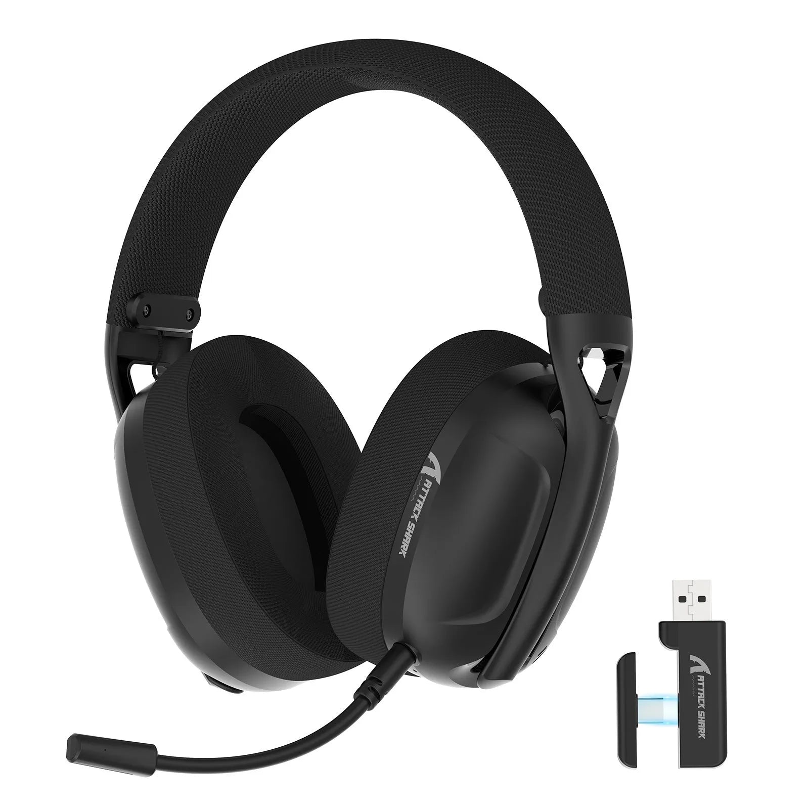 Attack Shark L80PRO wireless triple-mode gaming headset over-ear with microphone white colour