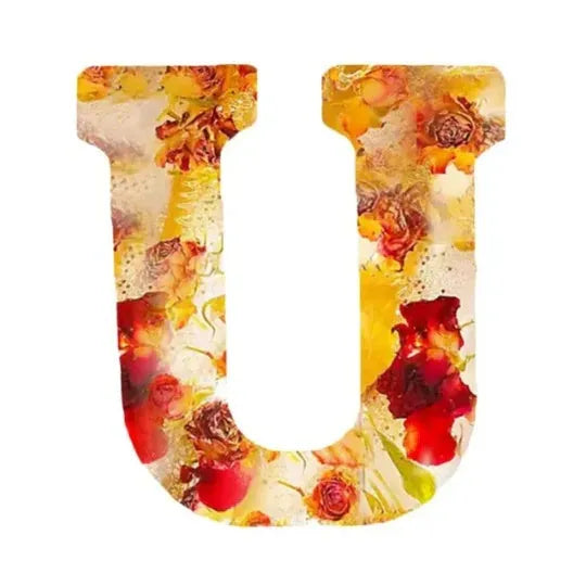Transparent resin night light ornament with custom letter design 15cm square modern simplicity
