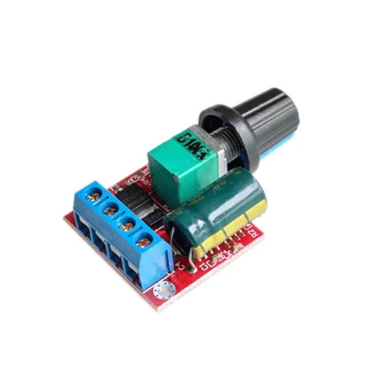 PWM DC motor speed governor unit with potentiometer knob for 5V to 35V control
