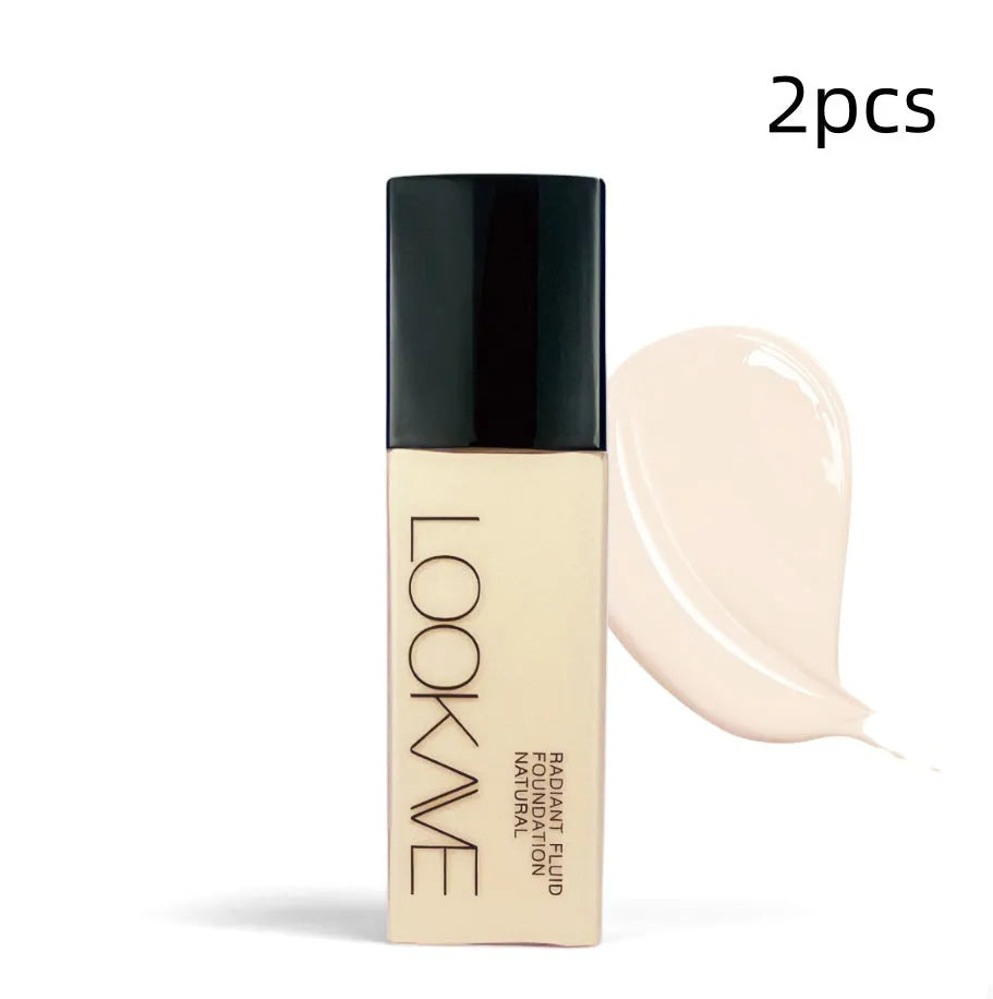 LOOKAVE Matte Liquid Foundation bottle in shade LK63C-01, Ivory White