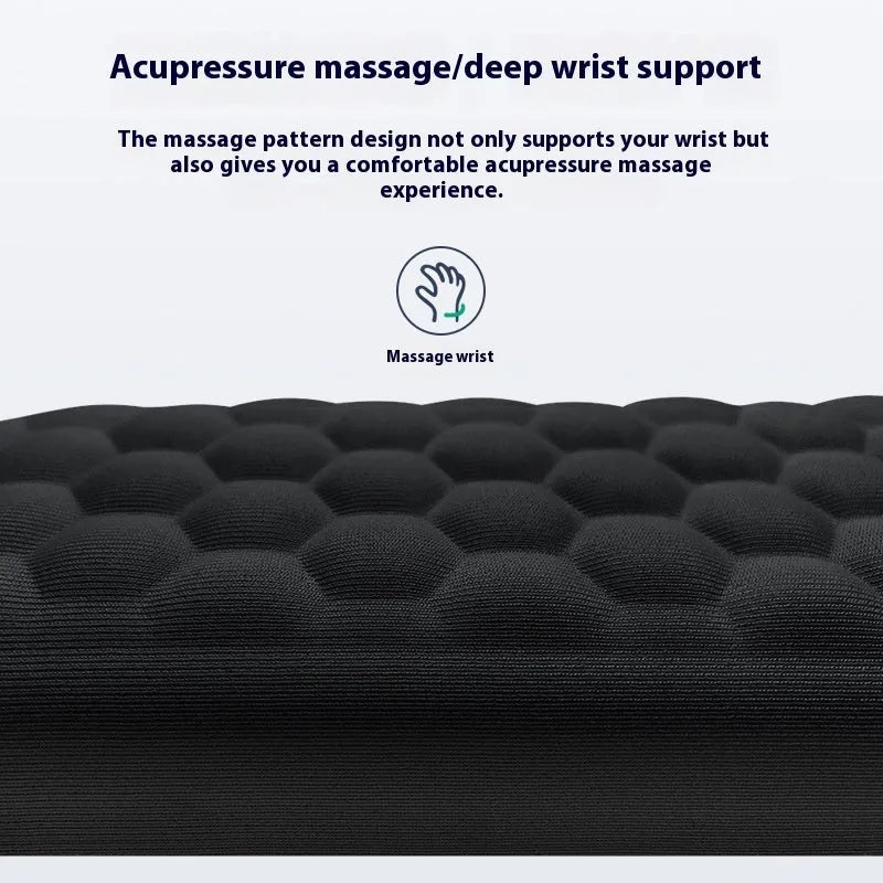 Memory foam mouse wrist pad with silicone base in cloth or leather cover options