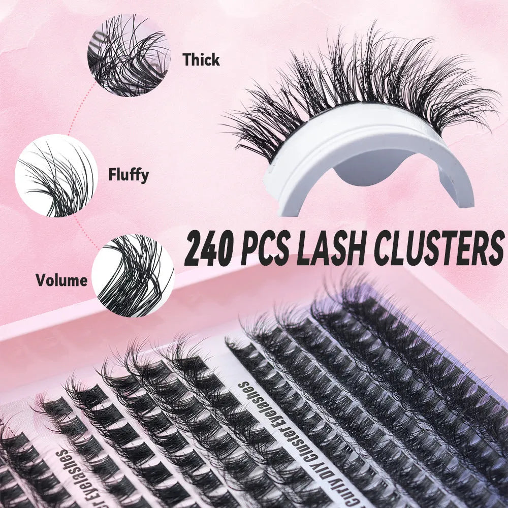 Creative messy style false eyelashes mixed bundle with multiple specification options