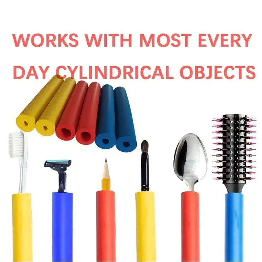 Rubber auxiliary grip hose in 10mm and 18mm sizes for organising tableware and pens.