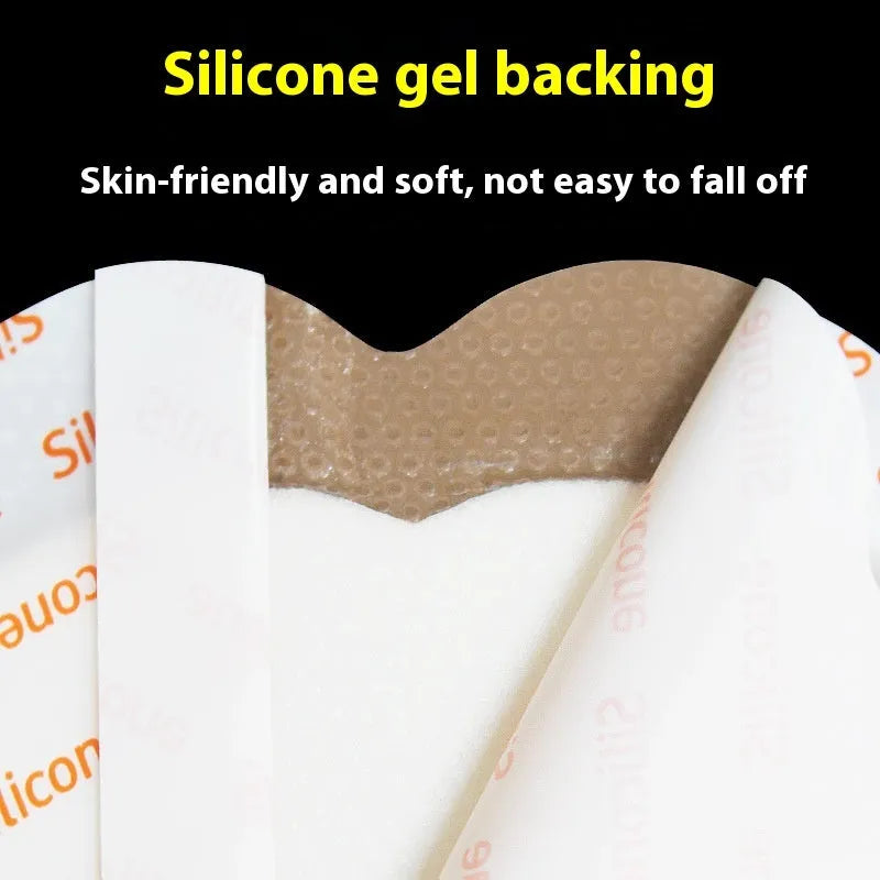 Large skin colour silicone bedsore dressing with adhesive backing for pressure ulcer care